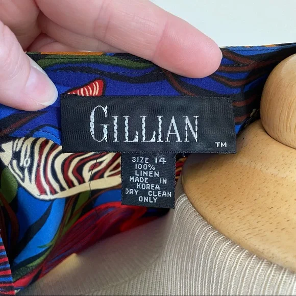 Vintage 90s Gillian tropical fish print dress - Picture 11 of 11